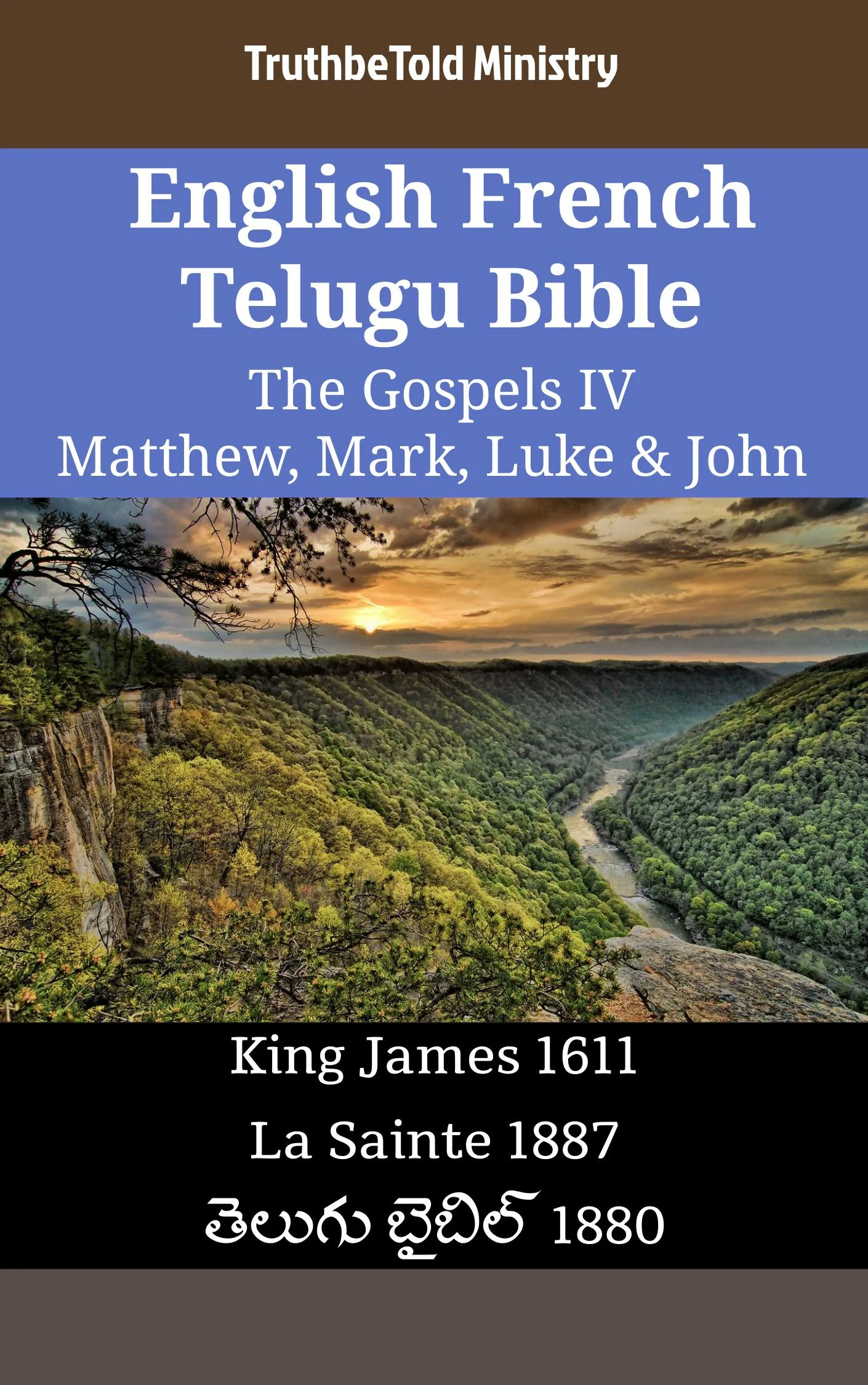 English French Telugu Bible - The Gospels IV - Matthew, Mark, Luke & John
